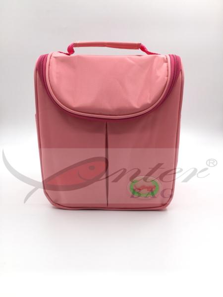 Pink 420D Polyester Travel Cooler Bag , Insulated Bag , Small Lunch Bag