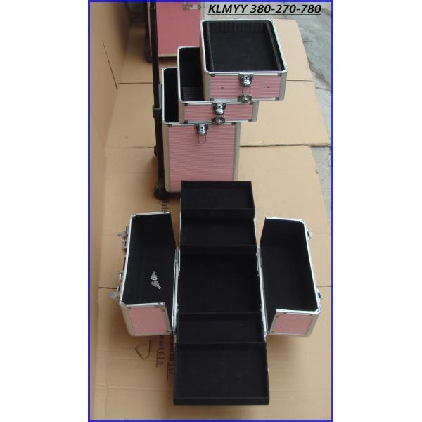 aluminum trolley vanity case with foldable drawers KLMYY380-270-780