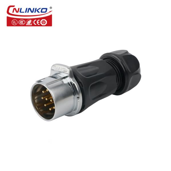 CNLINKO M24 Plug and Socket 10 Pin Aviation Waterproof Power signal Cable Plug Connector