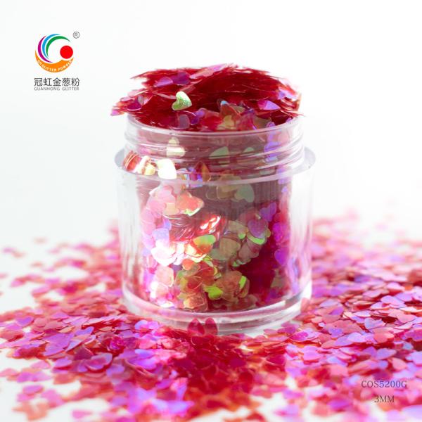 3mm Rainbow Dream Colors Luna Corazón Estrella Formas especiales Calidad cosmética Brillo Polvo Camaleón Sequin DIY Pegamento para uñas Pigmento
