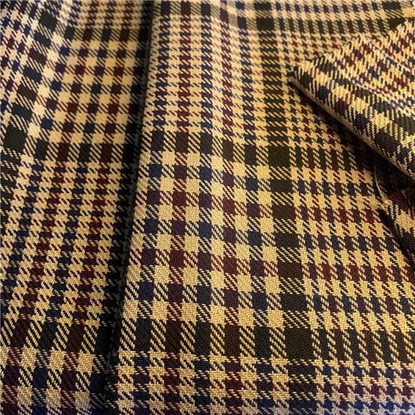 Colorido de peso pesado Twill tejido Poly / Rayon 65/35 Hijo teñido TR Checks Tejido