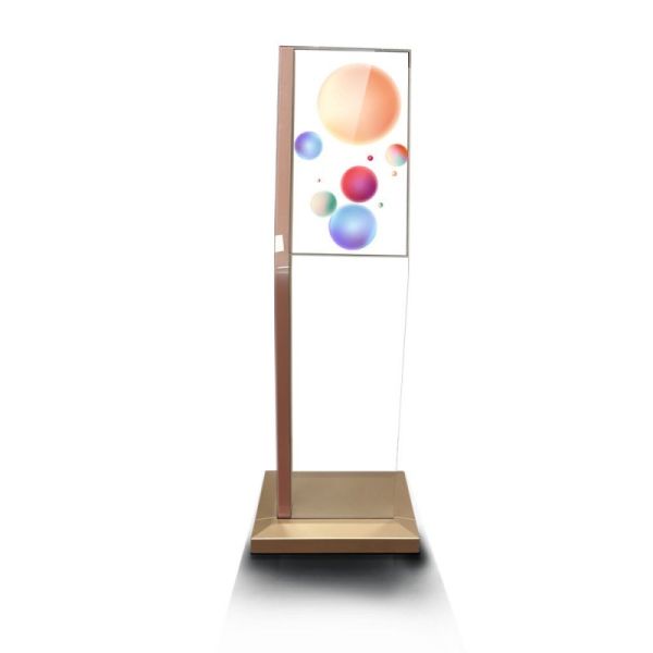 30 Inch Vertical Self-Luminous OLED LG Transparent Screen TV Advertising Display with P-Cap Touch