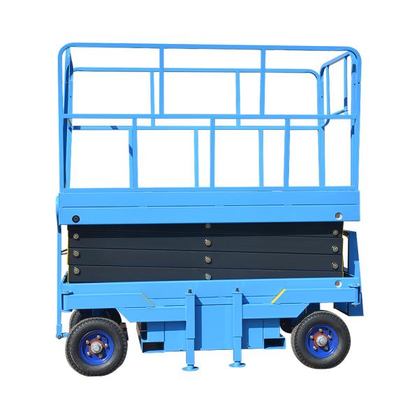 Mobile Scissor Lift with Folding Legs Two Ton Heavy Capacity Structural Installation Platform