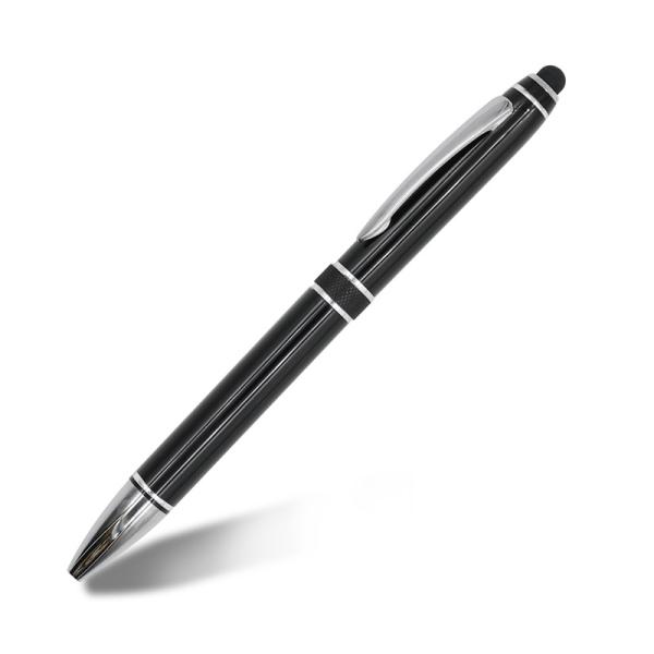Touch Screen Metal Ballpoint Pen 1.0mm Bullet Tip Stationery 2 In 1 Stylus Pen