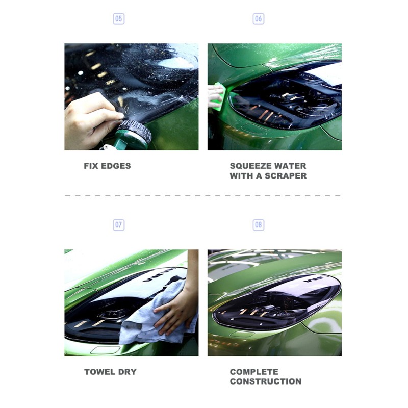 Anti Scratch Headlight Tint Film 30cm X 15m Photochromic  Headlight Wrap Film