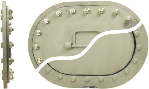 Oiltight Marine Hatch Cover Watertight Sunk Manhole Cover 450mm