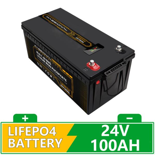 Light Weight Household Solar Battery , 24v 100ah Rechargeable LFP Battery Bank