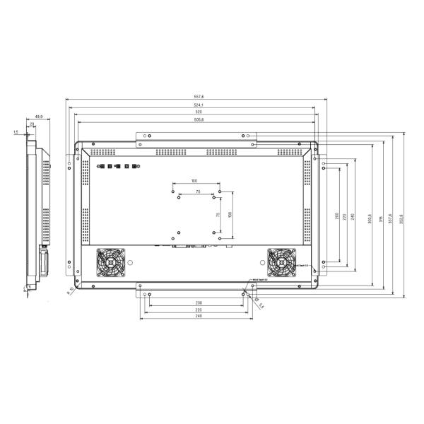 Касание Lcd IPS Multi экранирует водоустойчивое 21,5