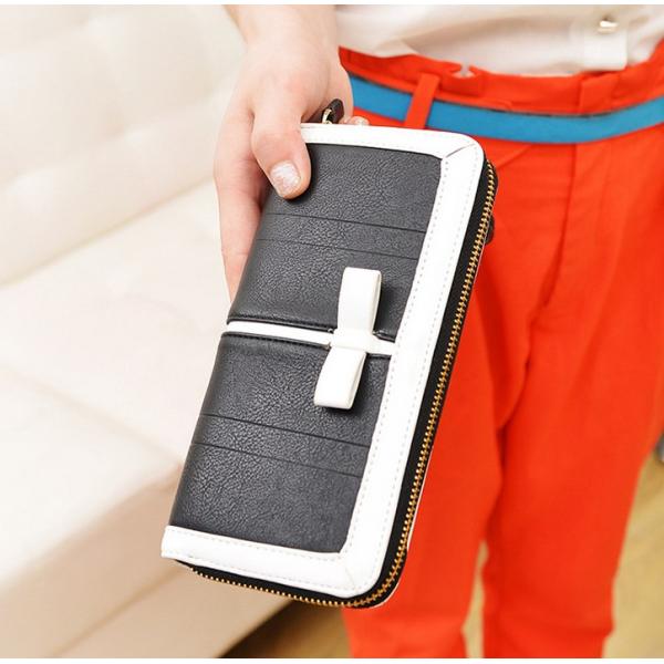 2016 new female wallet long section of Korean fashion Ms. zipper hand wallet PU
