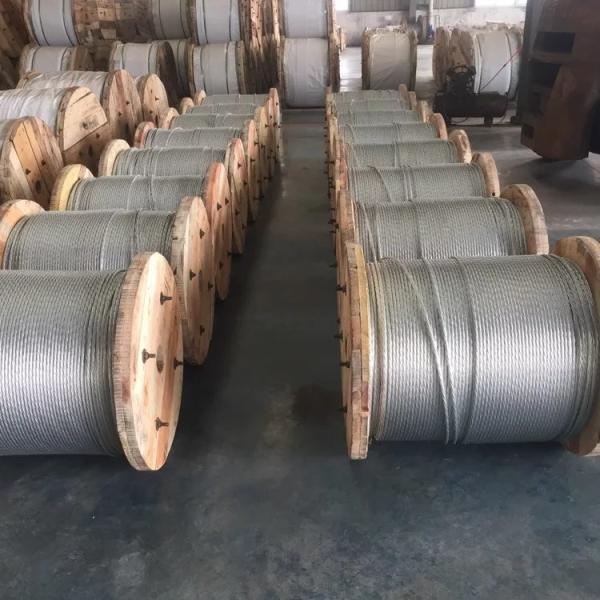 Smooth Surface Galvanized Aircraft Cable , Wire Rope Galvanized Steel For Highways