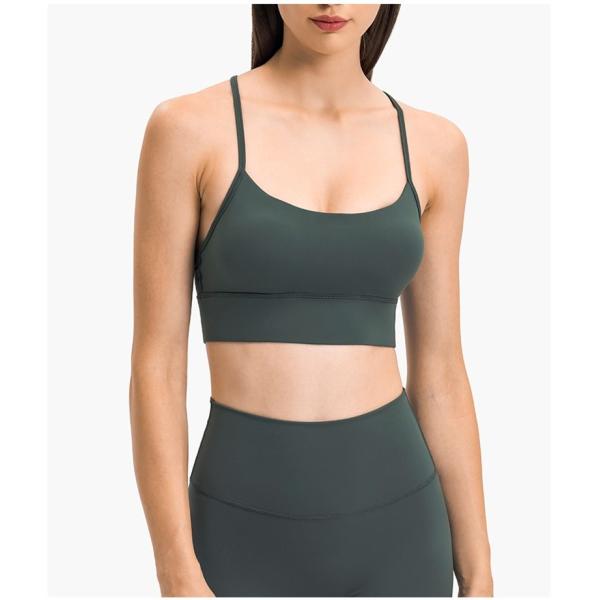 Кромка бюстгальтера спорт сплошного цвета задней части подачи y Pro расширенная кожей для идущего спортзала йоги
