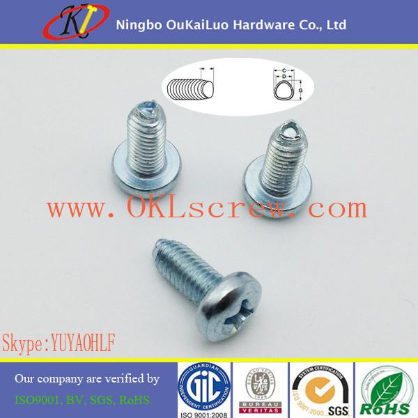 Hardened Steel Zinc Plated Pan Head Taptite Trilobular Thread Rolling Screws