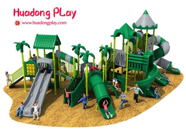 Commercial Funny Happy Outdoor Playground Slides , Big Outdoor Playground Toys