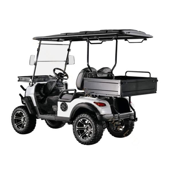 Охотничье транспортное средство Buggy Off Road Электрическая гольф-коляска 4-местный 2 + 2 места с аккумулятором грузового ведра 4kw 60V 100Ah