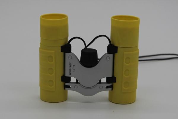 Roof Prism Yellow Children's Toy Binoculars Lightweight Easy Carrying For Travel