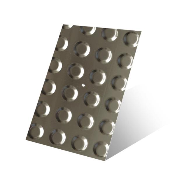 2b Finish Stainless Steel Checker Sheet With Flat Round Projections