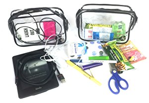 Makeup Bag Cosmetic Bag Travel Toiletry Bag Waterproof Makeup Zipper Portable Transparent Pouch Set - Black, bagease pac