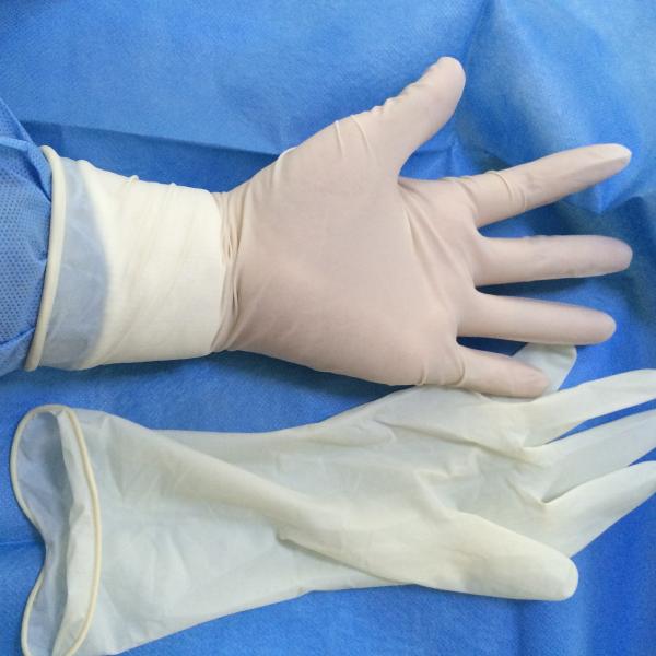 professional Long Latex Surgical Gloves / Sterile Medical Gloves For Lab Testing