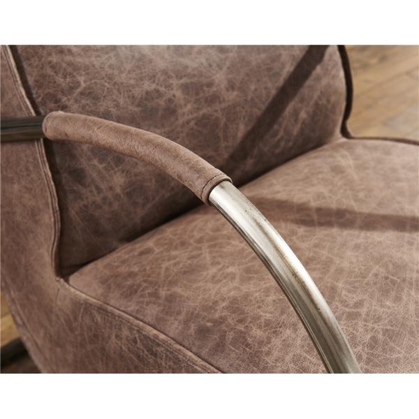 Super Soft Leather Leisure Chair Shakable Tilt Back High Density Sponge