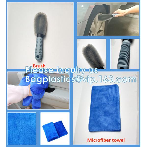 Car Clean Accesories Car Washing Cleaning Set 7 In 1 Portable Car Wash Kit, Brush Mop, Microfiber Car Towel