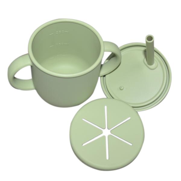 100% Silicone Sippy Cup Eco Friendly BPA Free Baby Snack Cup Customized Sizes