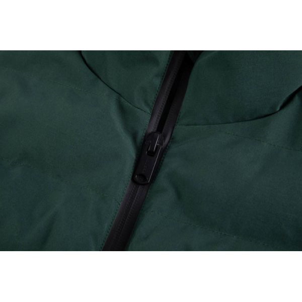 Women's Dark Green USB Heated Padded Vest with Slim Longline Fit and Built-in Heating System