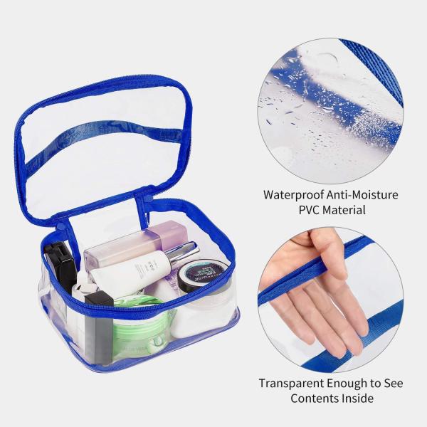 Large Clear Makeup Bag Zipper Waterproof Transparent Travel Storage Pouch