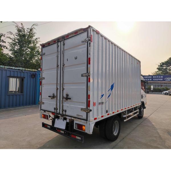 Manual branco Vans de carga pré-propriedade Diesel Isuzu Vans de carga usados Box Truck