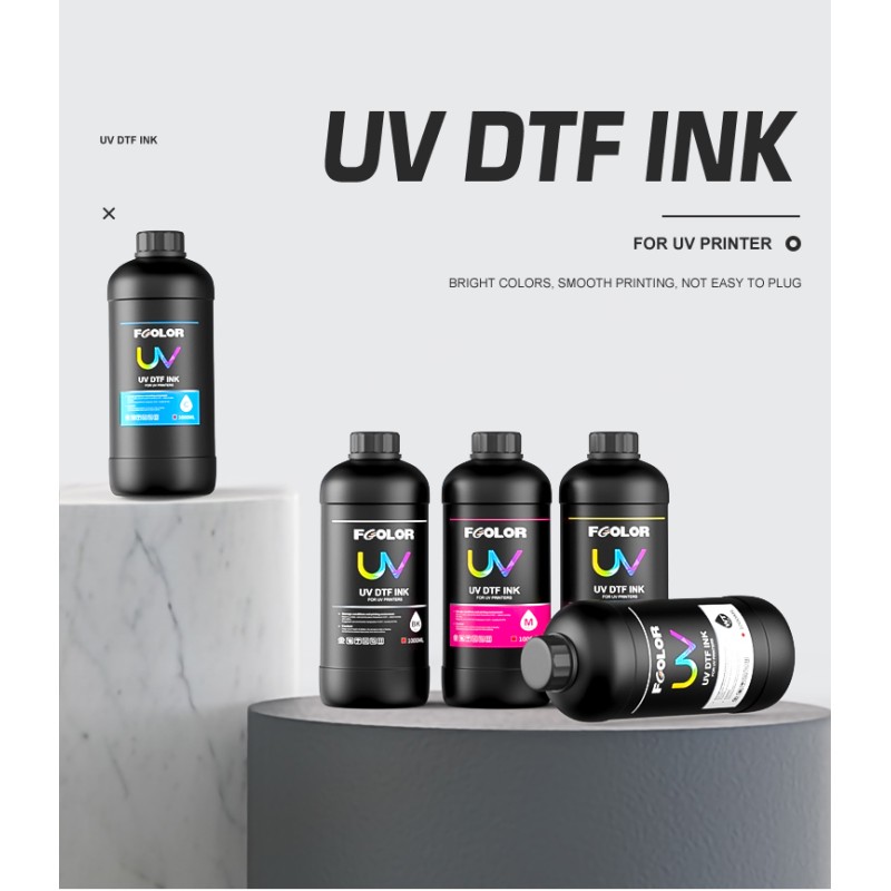 Fcolor UV DTF Transfer AB Film Dtf UV Ink for Epson I3200 L1800 UV Dtf Sticker Printer