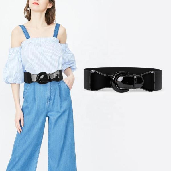 Мода ширины эластичных поясов Dressy 7.4cm женщин полиэстера