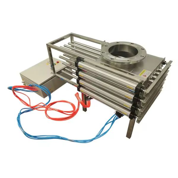 Séparateur magnétique à grille en acier inoxydable personnalisé avec jointure 12.000 Gauss séparateur magnétique pneumatique en poudre équipé de puissantes tiges magnétiques pour batterie au lithium fabricants, usines