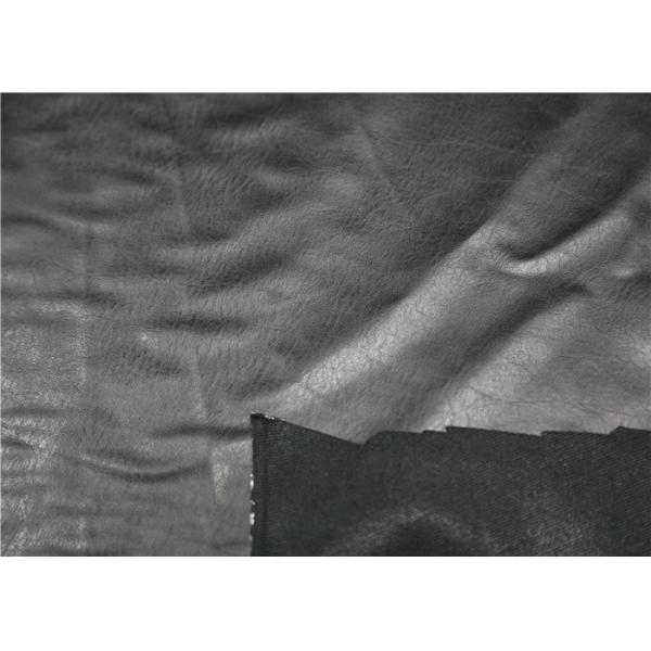 0.45 Mm PVC Synthetic Leather Black Color For Garment Bags Shoes Normal Peeling Strength