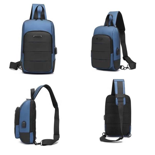 Sympathybag Men Waterproof Sport Chest Bags With USB Fashion And Trendy