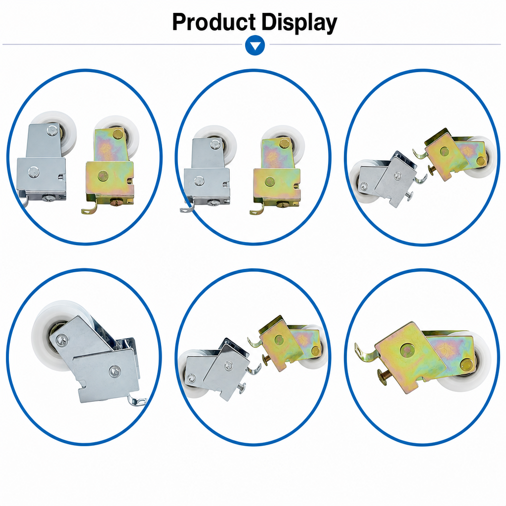 Galvanized Steel Housing Hook Type Window Roller with Single Nylon Wheel Sliding Door Roller