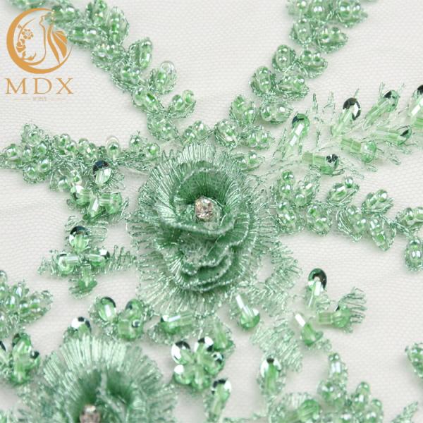 Симметричные Bridal вышитые ткань шнурка/материал шнурка для платьев свадьбы