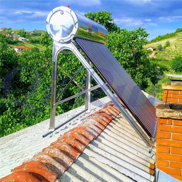 50L-500 Liter Evacuated Tube Calentadores Solares Stainles Steel Solar Hot Heaters with Feeder Tank