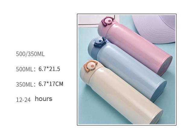 Solid Color Kitchen Household Items Stainless Steel Vacuum Cup Straight Body