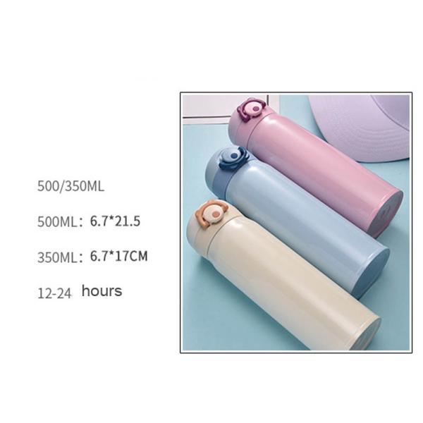 Solid Color Kitchen Household Items Stainless Steel Vacuum Cup Straight Body