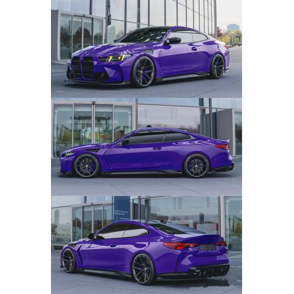 For BMW G82 M4 Dry Carbon Fiber Body Kit M4 RZ-style Front Lip Diffuser Spoiler Side Skirts M4 Fenders