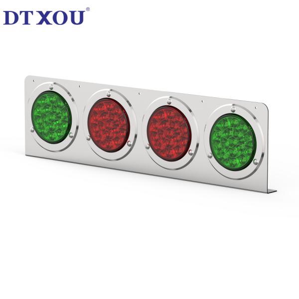 Universal TRUCK 4-Inch LED Rear Tail Light Assembly on 4-Hole Stainless Steel Bracket