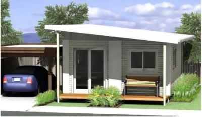 Casa integrada moderna do bungalow, casas modernas da casa pré-fabricada, plano da avó de Austrália