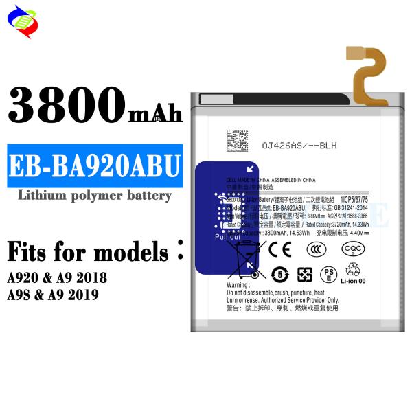 3800mAh 3.85V RECHARGABLE Battery EB-BA920ABU for Samsung Galaxy A9s SM-A9200 A9200 2018 A920F A9 2018 A920 A9 Star Pro