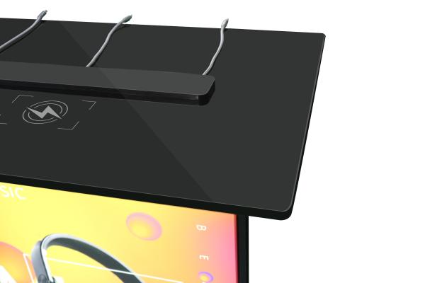 Aluminum Commercial Phone Charging Station With Advertising Displays /  Public Cell Phone Charger
