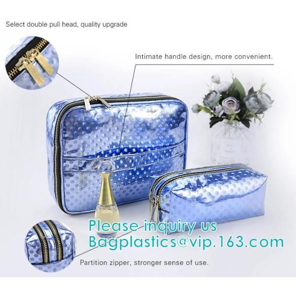 HANDBAG,PORTABLE WASH POUCH Promotional PVC/EVA cosmetic Bag with Handle,PVC Bedding Blanket Bag with Handle, makeup bag