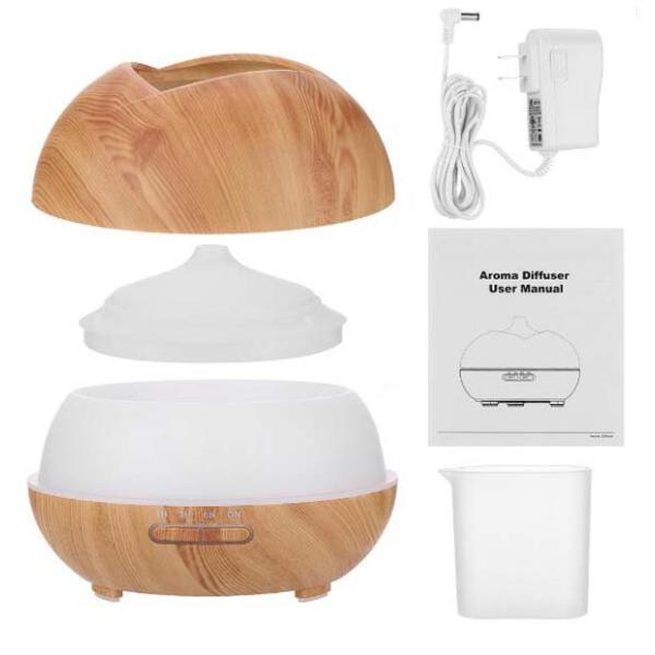 400ml Household Wood Grain Ultrasonic Essential Oil Aroma Humidifier