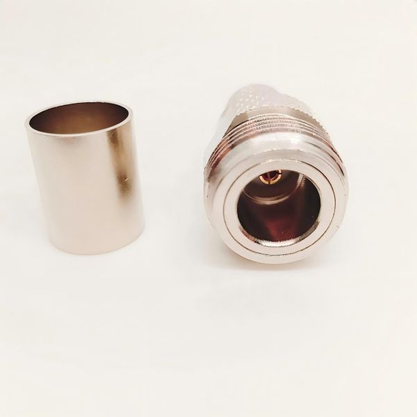 DC-6GHz 50 Ohm N Female Crimp Connector with Brass Plated Ternary Alloy for RF Applications