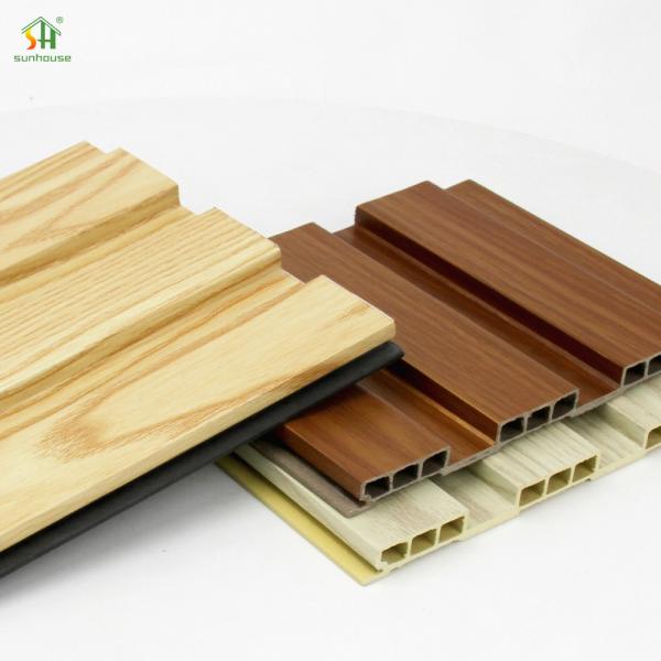 High Quality Sunhouse Wood Plastic Composites Wpc Panel Waterproof Hollow Triple-Hole Grating Board