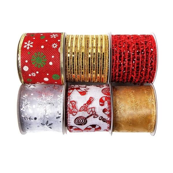 Faixa de decoração de fio de ferro de Natal em 63mm Tamanho com design de borracha com fio