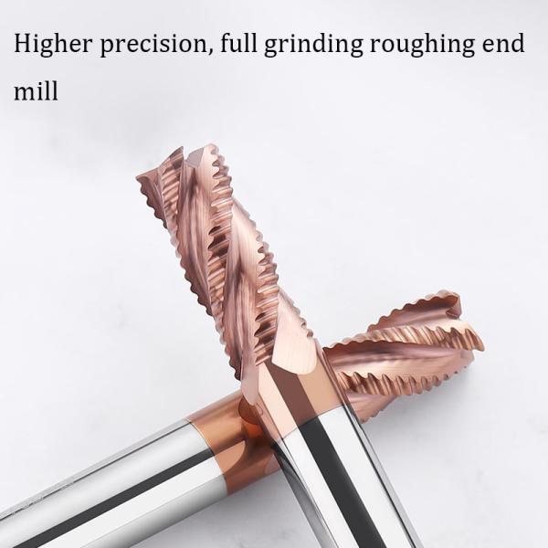 Square Carbide Roughing End Mill With 4 Flutes And 45° Cutting Edge Angle