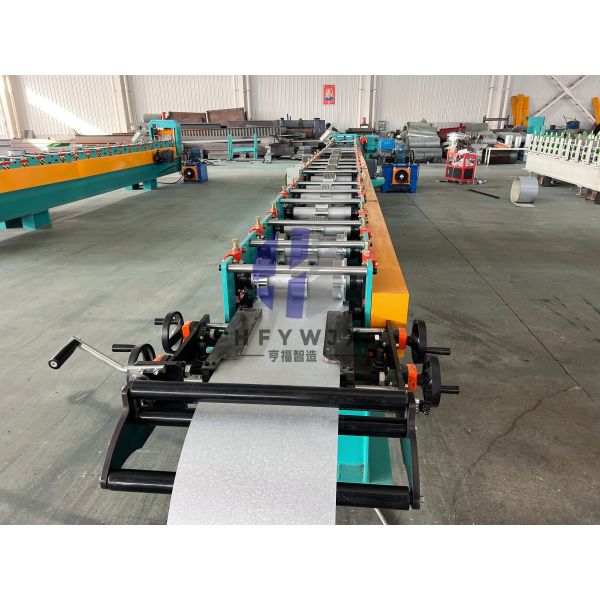 High Speed PLC Rain Gutter Roll Forming Machine With Heavy Duty Welded Frame